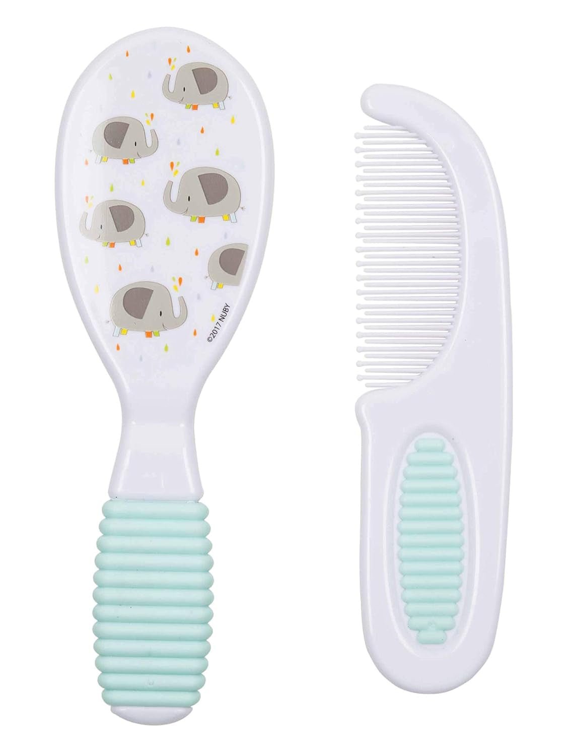 Nöby 007110 Ensemble brosse et peigne, multicolore (modèle assorti). Enfants - Bains et soins Naty Shop