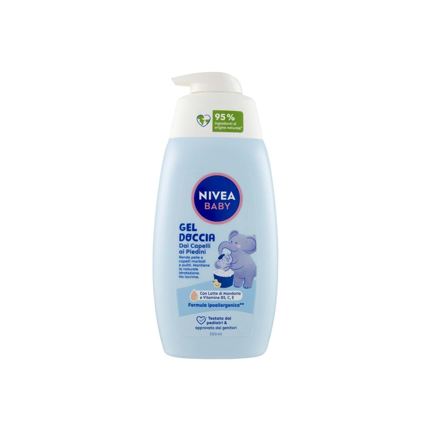 NIVEA BABY Gel douche pour poils des jambes 500 ml, bain moussant pour enfants pour une peau et des cheveux doux et propres, bain pour enfants avec protection contre les déchirures, shampoing hydratant et doux pour enfants Enfants - Bains et soins Naty Shop Titre par défaut