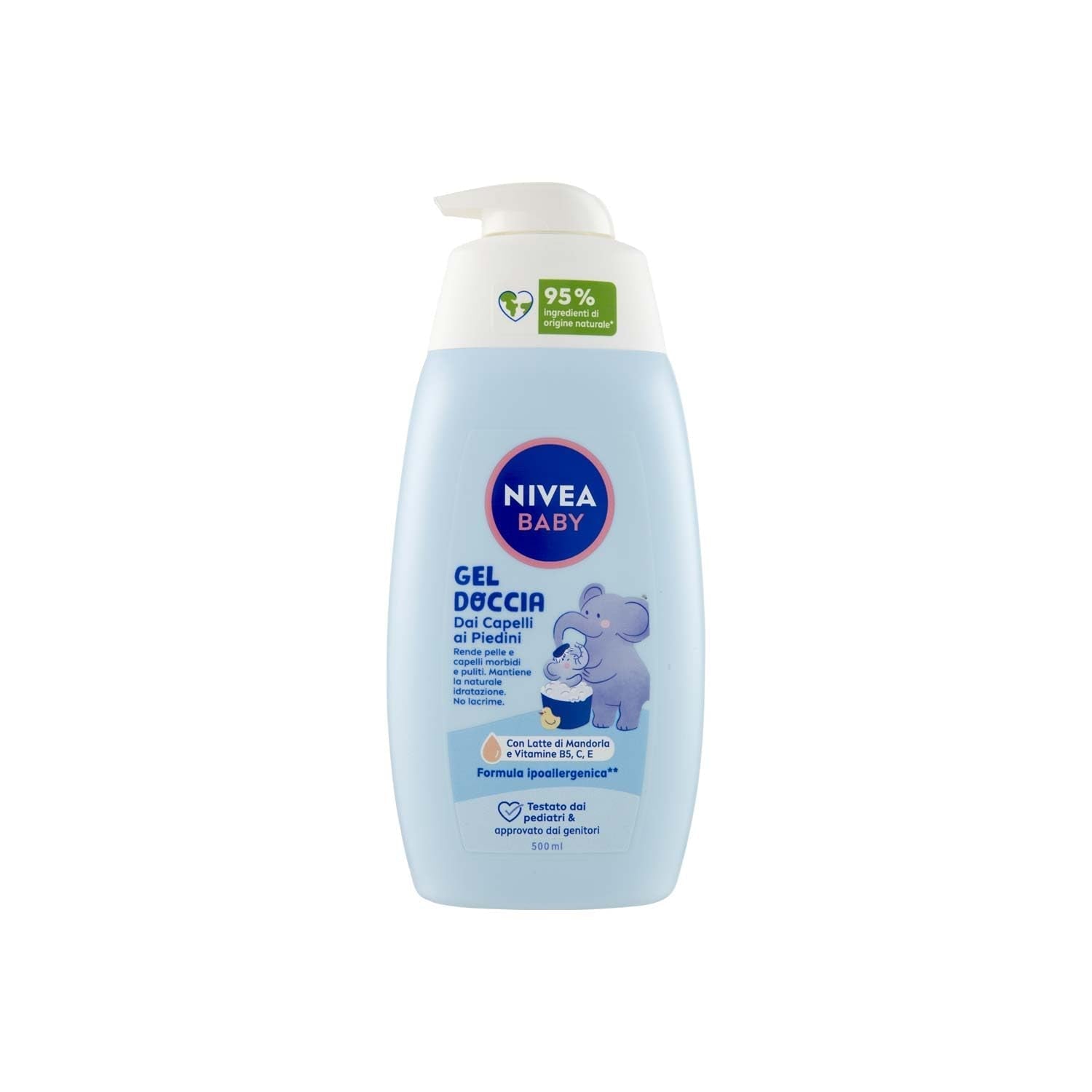 NIVEA BABY Gel douche pour poils des jambes 500 ml, bain moussant pour enfants pour une peau et des cheveux doux et propres, bain pour enfants avec protection contre les déchirures, shampoing hydratant et doux pour enfants Enfants - Bains et soins Naty Shop Titre par défaut