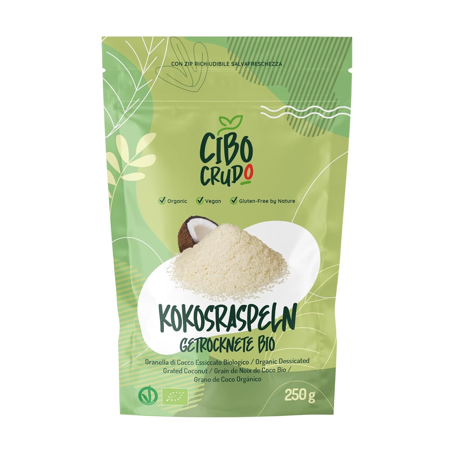 Noix de coco bio râpée - 200g. Chips de noix de coco desséchées, non sucrées et sèches. Flocons de noix de coco. Chips de noix de coco séchées au soleil. Excellent comme collation et pour des recettes sucrées Naty Shop Produits Déshydratés 250 G (1 Paquet) Noix de Coco Râpée