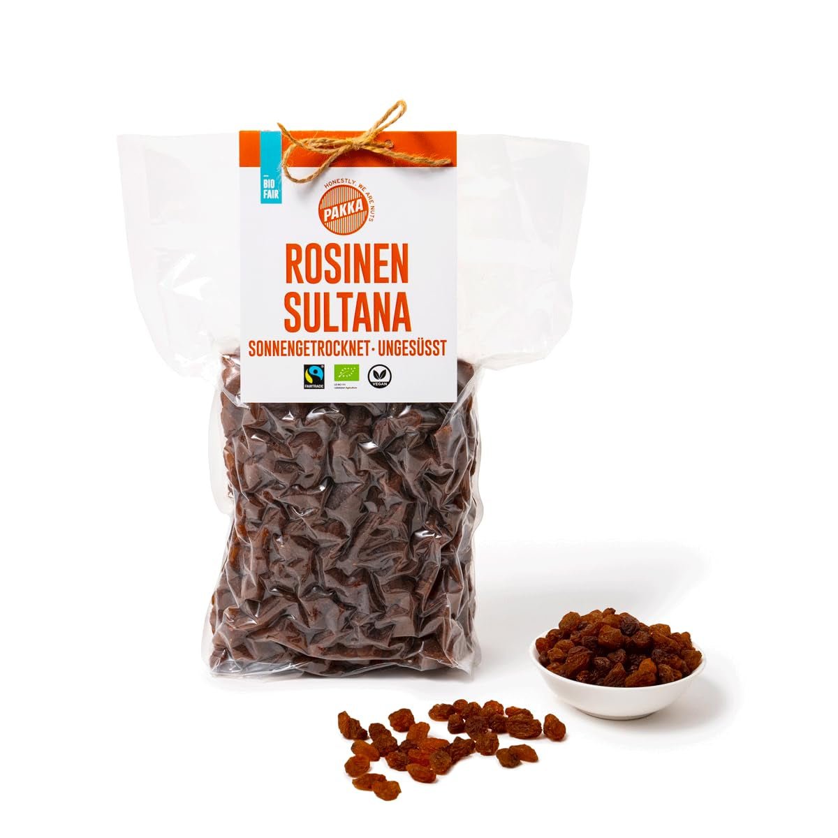 PAKKA - Sultanes bio équitables 1kg, Sultanes sans pépins, sans peau et séchées au soleil Sultanes de Samarkand Ouzbékistan 1000g Produits déshydratés Naty Shop Variante 1 : 1kg (1 paquet)