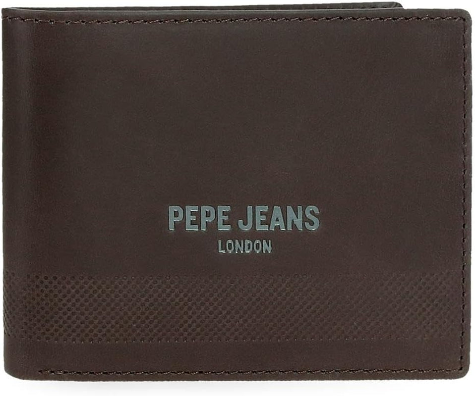Pepe Jeans Portefeuilles profonds, sacs à main, portefeuilles, faux cuir décontracté. De Joumma Bags Portefeuille pour femme Naty Shop Étui marron