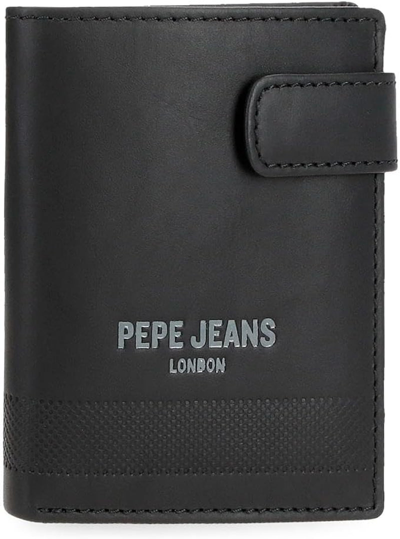 Pepe Jeans Portefeuilles profonds, sacs à main, portefeuilles, faux cuir décontracté. De Joumma Bags Naty Shop Portefeuille pour femme Noir Click Wallet