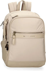 Pepe Jeans Morgan Sacs à dos décontractés Sacs de voyage Beige Noir Simili cuir pour femme Par Joumma Bags Bagages et voyages Naty Shop Sac à dos beige