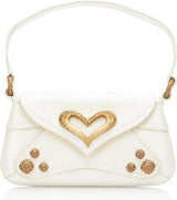 Pinko Dames 520 Épaule Bébé Naplack Vintage Sac Femme Sacs Naty Shop Z14M_Blanc Soie-Or Chocolat