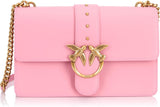 Pinko Ladies Love One Classic Cl Sac En Soie De Veau Femme Sacs Naty Shop Rose