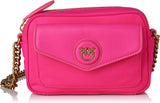 Pinko Nyllo Gate Camera CASE Sacs pour femmes NYLO recyclés Naty Shop N17Q_Pink Pink Pinko-Antique Gold