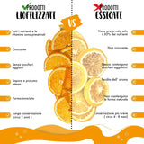 Oranges fraîches lyophilisées en demi-tranches - oranges déshydratées à froid pour cocktails professionnels fruits frais lyophilisés fruits secs pour cocktails - paquet de 1 litre env. 70 produits déshydratés Naty Shop