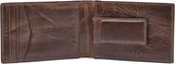 Portefeuille à deux volets en cuir Fossil Andrew pour homme 11,5 cm L x 1,9 cm l x 7,7 cm H Portefeuille pour homme Naty Shop