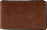 Fossil Andrew Portefeuille à deux volets en cuir pour homme 11,5 cm L x 1,9 cm l x 7,7 cm H Portefeuille pour homme Naty Shop Marron