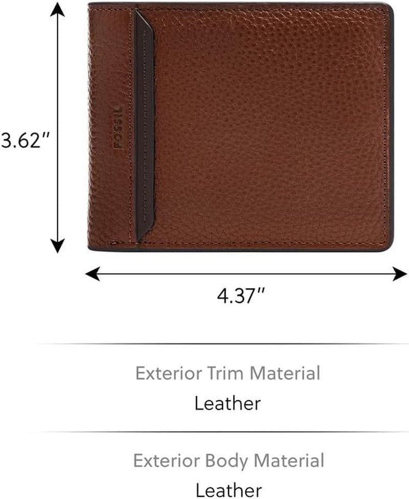 Portefeuille à deux volets Fossil Huntington pour hommes Naty Shop Portefeuille pour hommes