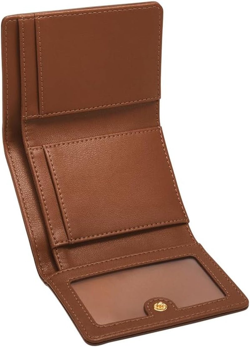 Portefeuille à trois volets Fossil Logan pour femme, marron Naty Shop Portefeuille pour femme