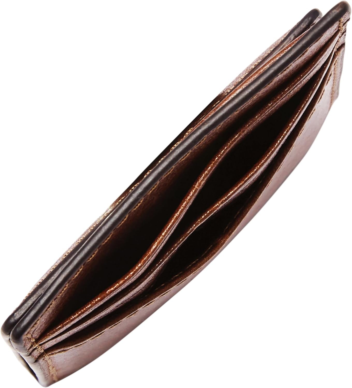 Portefeuille Fossil Andrew pour hommes, portefeuille en cuir cognac 7,2 cm L x 0,5 cm l x 10 cm H ML4173222 Portefeuille pour hommes Naty Shop