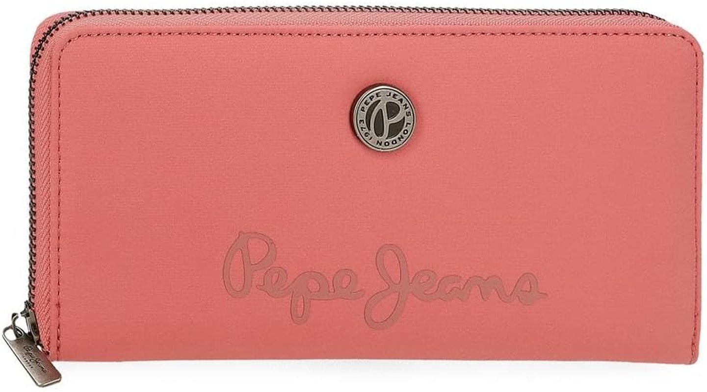 Pepe Jeans Corin Portefeuille avec Compartiment pour Cartes, Rose, 19,5 x 10 x 2 cm, Polyester et PU by Joumma Bags, Rosa, Taille Unique, Portefeuille avec Compartiments pour Cartes Portefeuille Femme Naty Shop Default Title