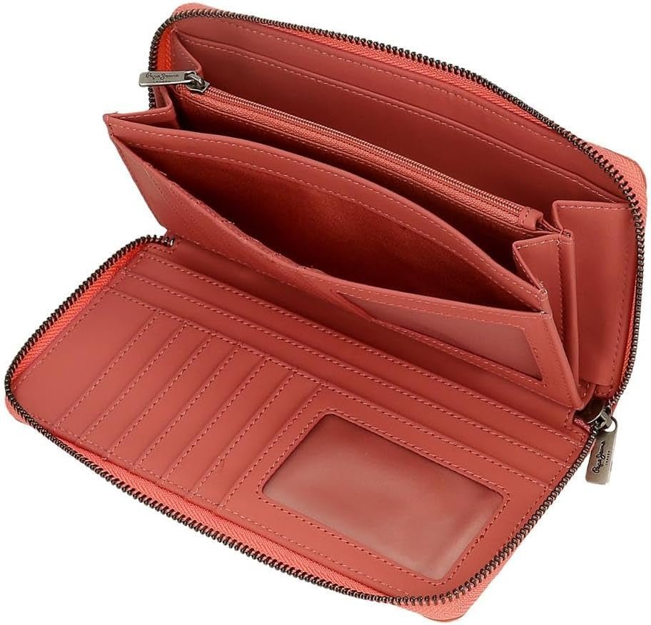 Pepe Jeans Corin Portefeuille avec Compartiment pour Cartes, Rose, 19,5 x 10 x 2 cm, Polyester et PU by Joumma Bags, Rosa, Taille Unique, Portefeuille avec Compartiments pour Cartes Portefeuille Femme Naty Shop