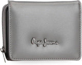 Portefeuille Pepe Jeans Ruby, porte-monnaie, portefeuille, en polyester avec détails en simili cuir. Compartiments, fermetures éclair. De Joumma Bags Portefeuille Femme Naty Shop Portefeuille Anthracite