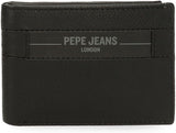 Pepe Jeans Checkbox Noir Marron Bleu Gris Portefeuilles et porte-monnaie en cuir de vache Portefeuille pour hommes Naty Shop Black Checkbox Wallet
