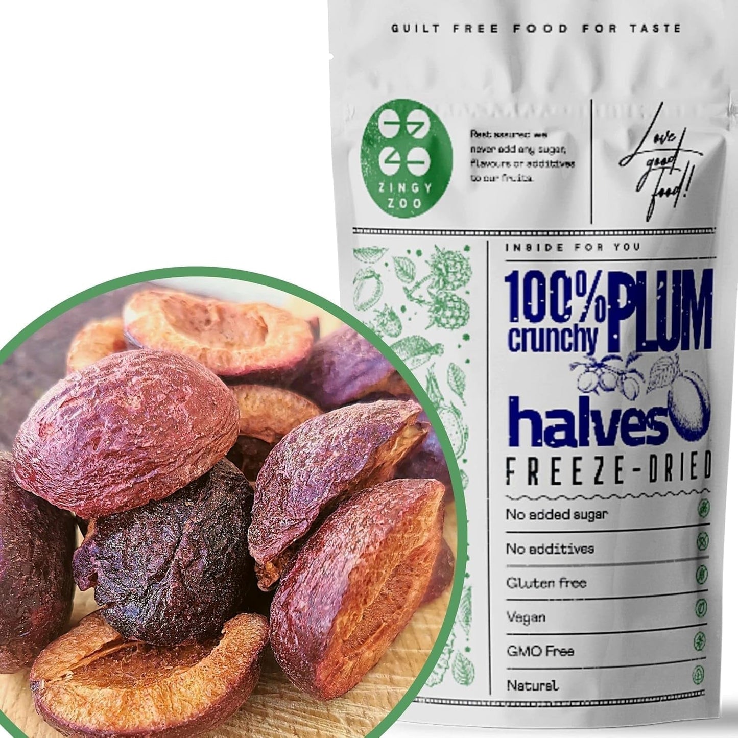 Prunes lyophilisées Prunes lyophilisées 100% naturelles | Sans sucre ajouté Bonbons lyophilisés sains | Prunes lyophilisées Fruits lyophilisés Fruits lyophilisés ZingyZoo Produits déshydratés Ma boutique Titre par défaut