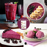 Poudre de cassis lyophilisée 100g - Poudre de fruits lyophilisés - Poudre de cassis pour smoothies et pâtisserie - Poudre de cassis naturelle sans additifs Produits déshydratés Naty Shop