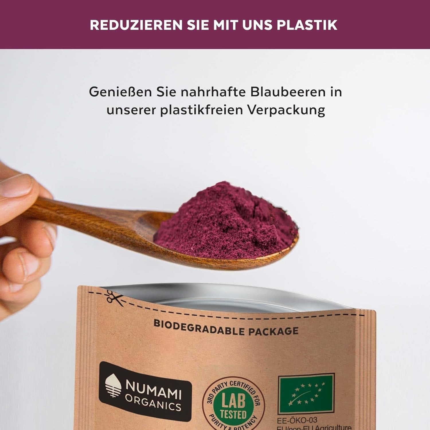 Poudre de myrtilles sauvages biologiques, myrtilles entières lyophilisées, qualité 100% crue, riche en antioxydants et en vitamine C, sans sucre ajouté, récoltées en Europe du Nord Produits séchés Naty Shop