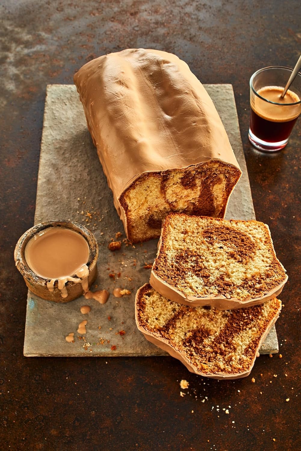 RUF Cake Glaze Noisette, 100 g en sachet, va au micro-ondes, pour glacer les gâteaux aux noix, pralines et crèmes anglaises, sans gluten (paquet de 4) Pâte à sucre Naty Shop