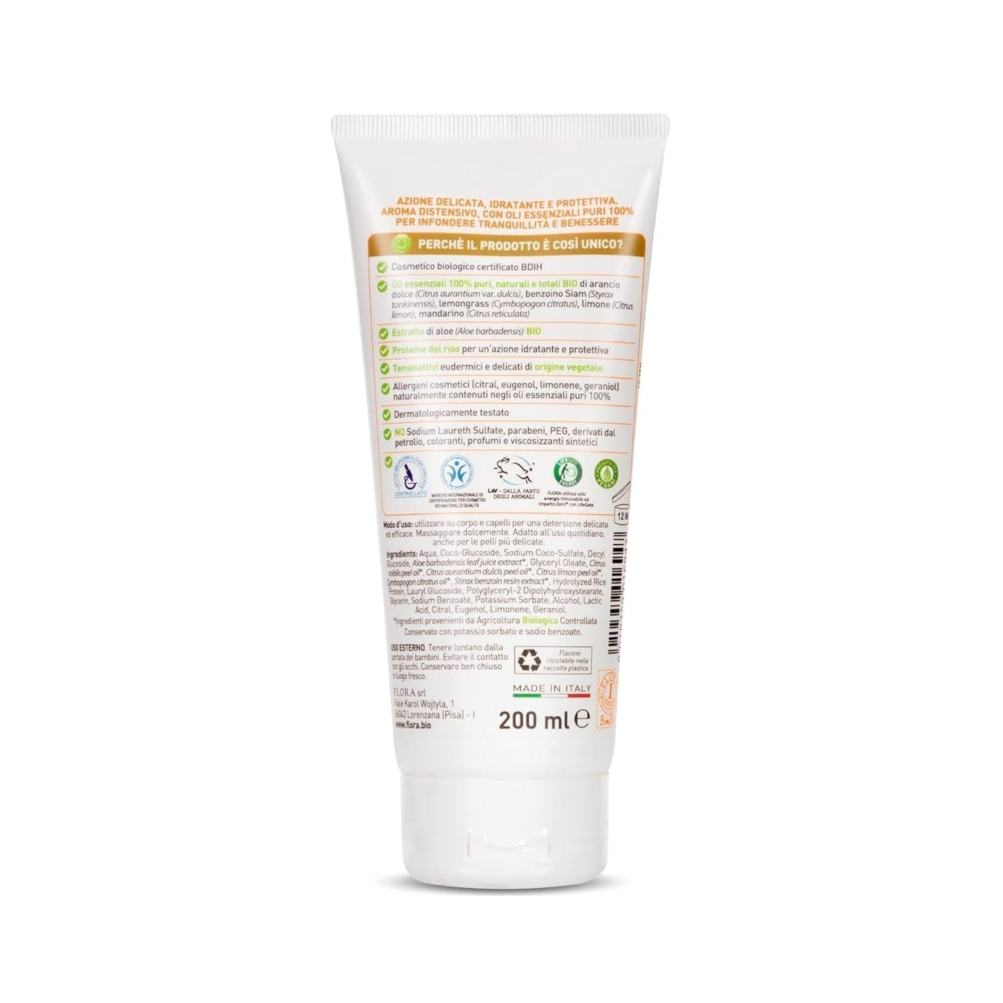 Shampoing de bain, idéal pour les enfants, 200 ml, 1 Enfant - Bain et Soin Naty Shop