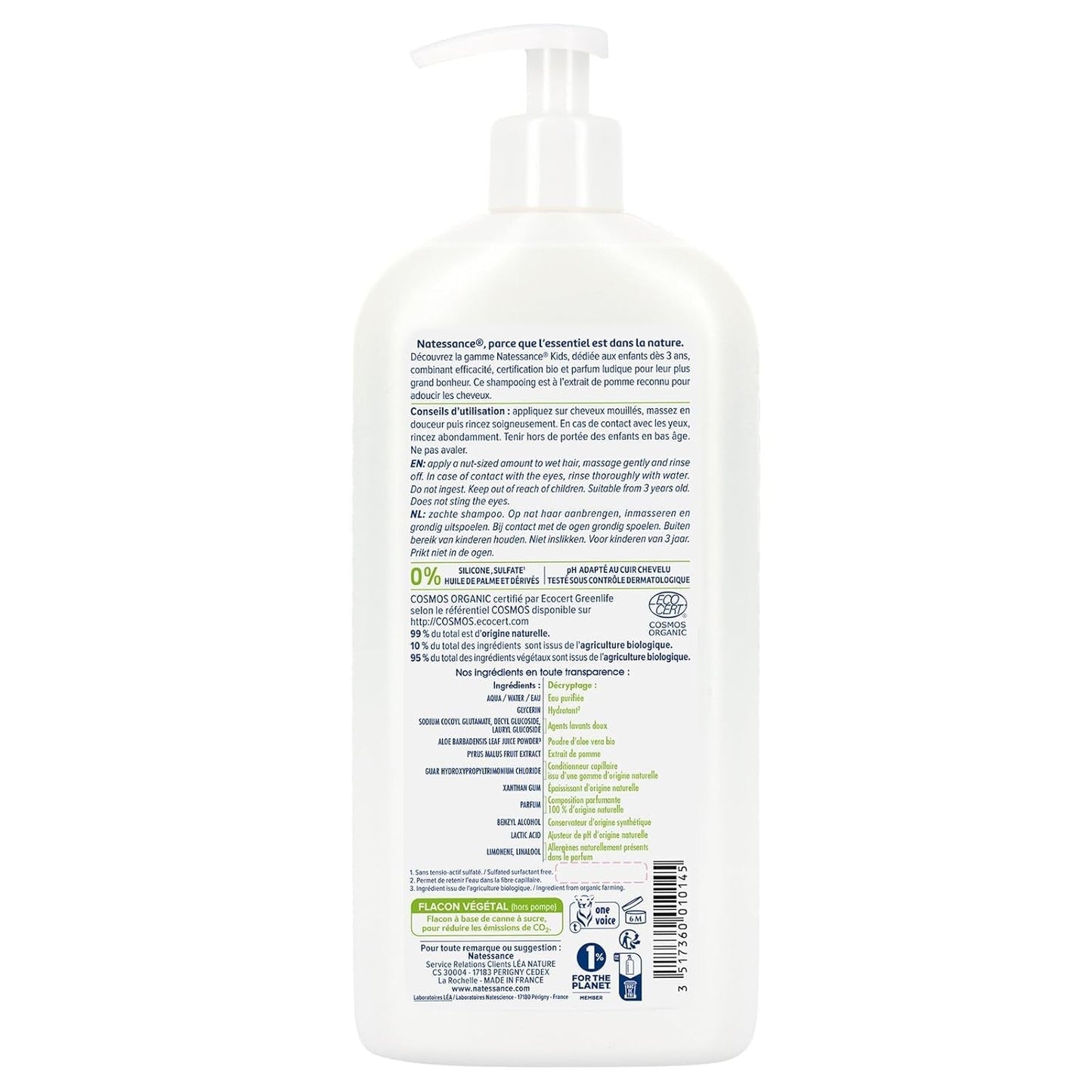 '- Shampoing à la pomme pour enfants Enfants - Bain et Soin Naty Shop