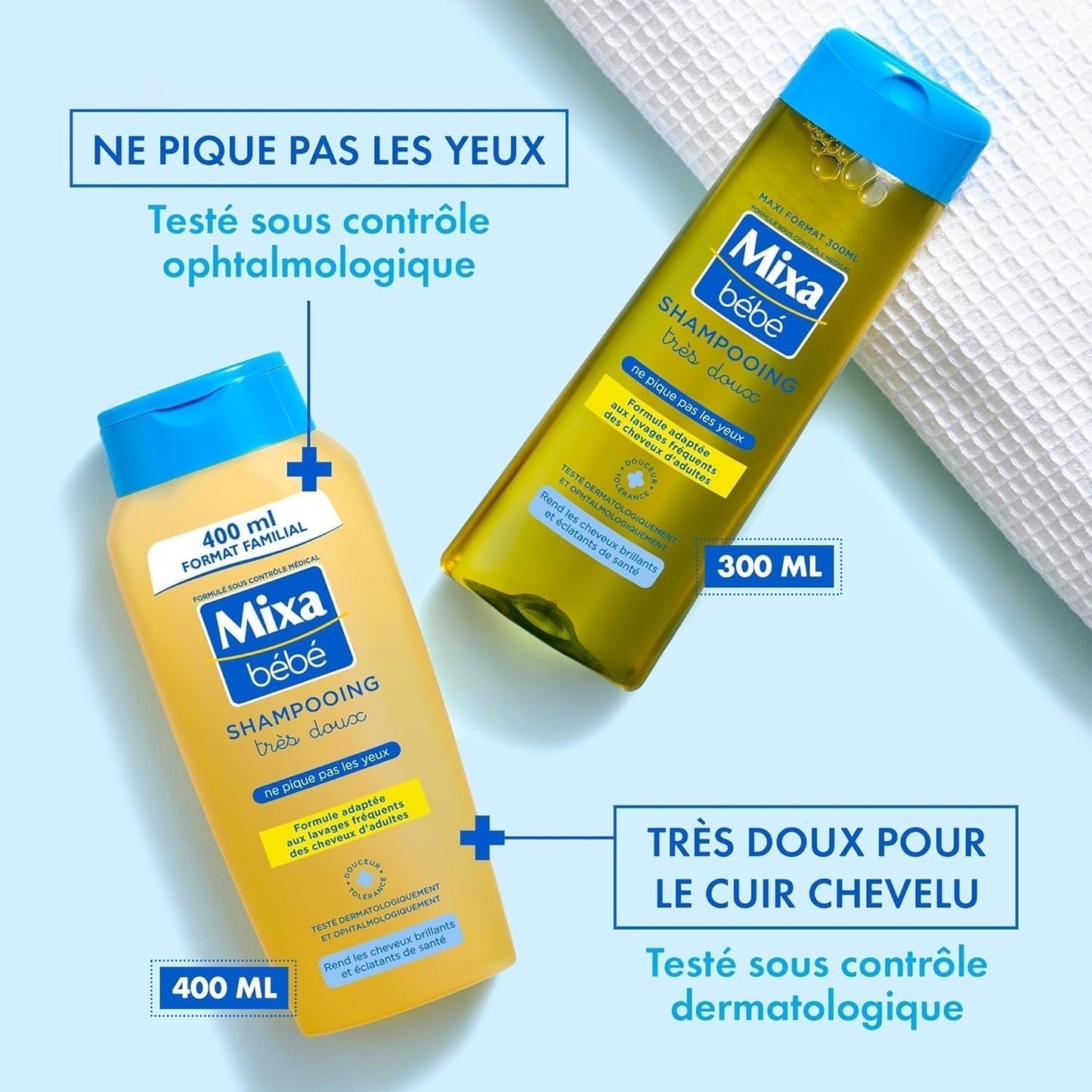 Shampoing pour enfants Mixa, très doux, 300 ml, 300 ml Enfants - Bain et Soin Naty Shop