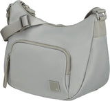 Samsonite Essentially Karissa - Sac bandoulière M, 36 cm, noir (Black) Sacs Femme Naty Shop Gris (Dove Grey) Sac bandoulière S