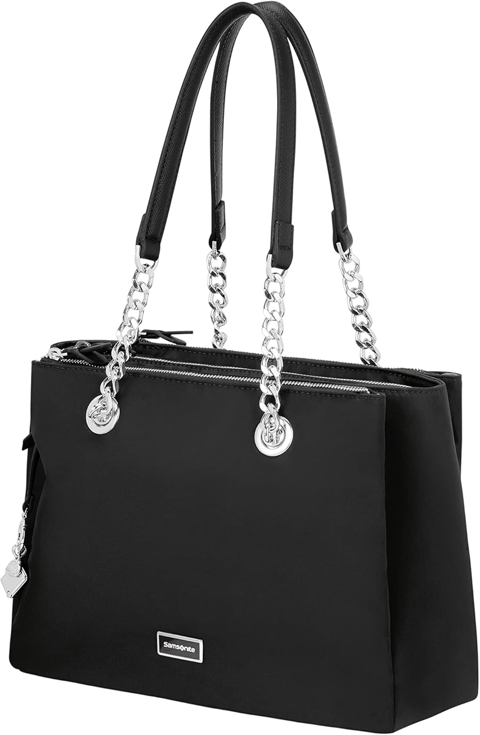 Samsonite Ladies Karissa 2.0 - Sac à bandoulière Bagage- Sac messager (pack de 1) Sacs pour femmes Naty Shop Noir (Eco Black) 34