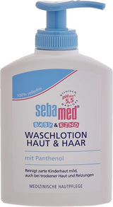 Sebamed Lotion de soin pour bébé et enfant au panthénol, pack de 2, 2 x 200 ml, prend soin en douceur de la peau délicate des enfants, également de la peau sèche et des irritations Enfants - Bain et soins Naty Shop 3-pack, 3 X 200 ml