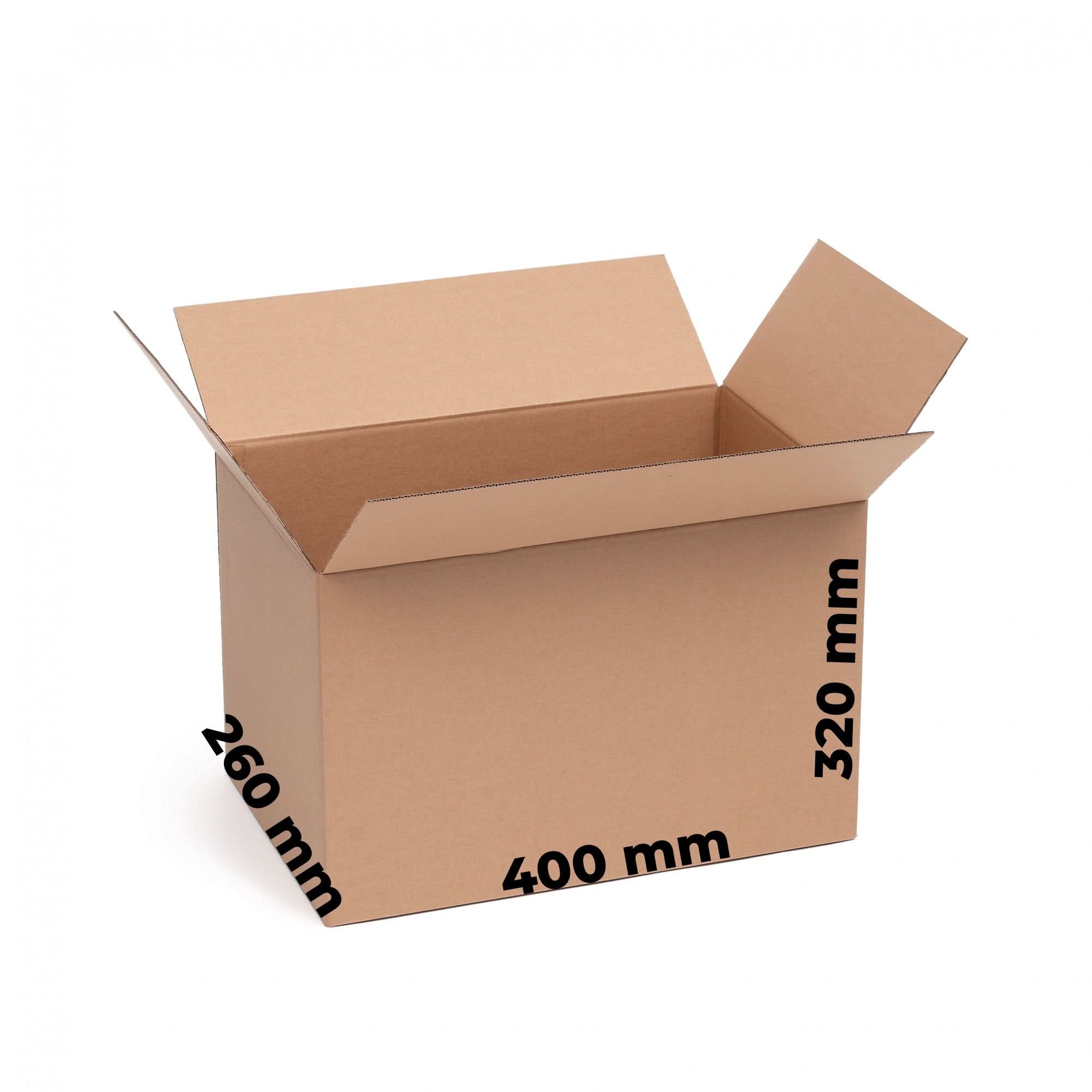 Lot de 20 cartons CO3, 400 x 260 x 320 Cartons d'emballage Nati Shop