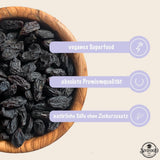 SIVIFOOD raisins secs noirs jumbo 300g - gros et délicieux raisins secs noirs de qualité supérieure, raisins fruités sucrés naturellement séchés, non sulfurés, non sucrés, sans huile, sans additifs Kishmish, produits déshydratés Naty Shop