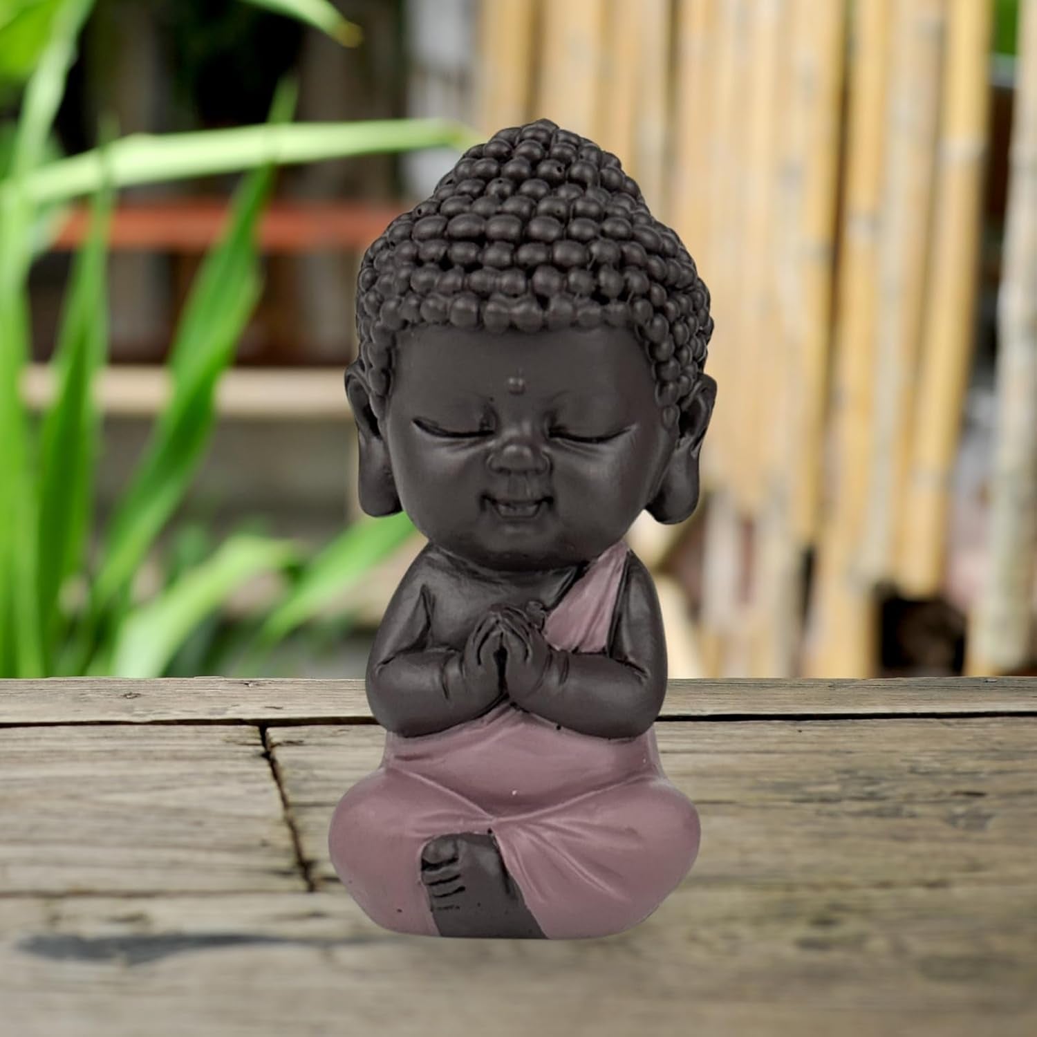 Figurine Bébé Bouddha Toge Rose - Figurine inspirante et joyeuse - Talisman positif Concentration - Idée cadeau mignonne et spirituelle - H 7 cm - Zen'Light Statuettes et sculptures Naty Shop