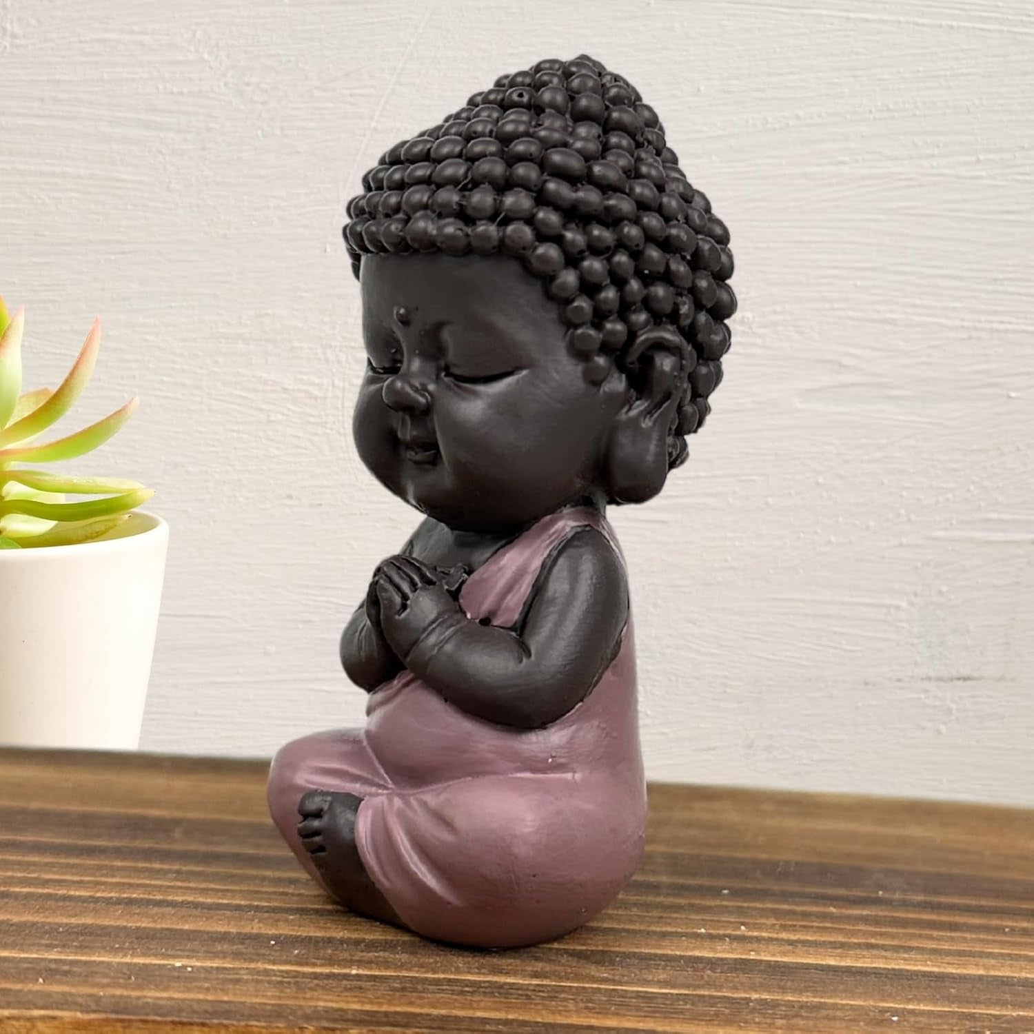 Figurine Bébé Bouddha Toge Rose - Figurine inspirante et joyeuse - Talisman positif Concentration - Idée cadeau mignonne et spirituelle - H 7 cm - Zen'Light Statuettes et sculptures Naty Shop