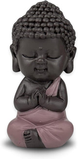 Statuette Bébé Bouddha Toge Rose - Figurine Inspirante et Joyeuse - Focus Talisman Positif - Idée Cadeau Mignon et Spirituel - H 7cm - Statuettes et Sculptures Zen'Light Naty Shop Titre par Défaut