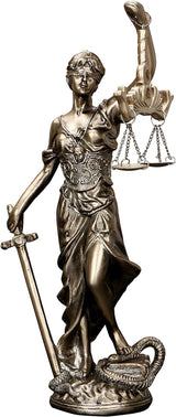 Statue de Dame Justice 30,5 cm Statue de Justice Déesse de Justice Sculpture de Justice Ange gréco-romain Justice Statues Aveugles pour la décoration Statuettes et Sculptures Naty Shop Titre par défaut