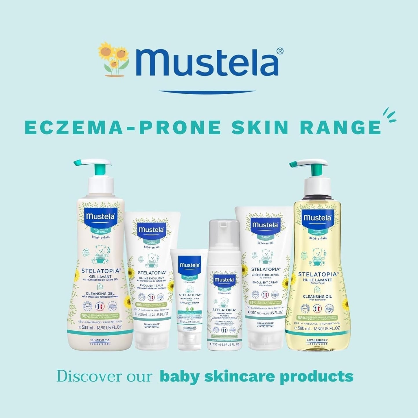 Stelatopia Shampoing Mousse pour cuir chevelu extrêmement sec ou dermatite atopique, cheveux, bébés, enfants, toute la famille - réduit les rougeurs et les démangeaisons (150ml) Enfants - Bains et Soin Naty Shop