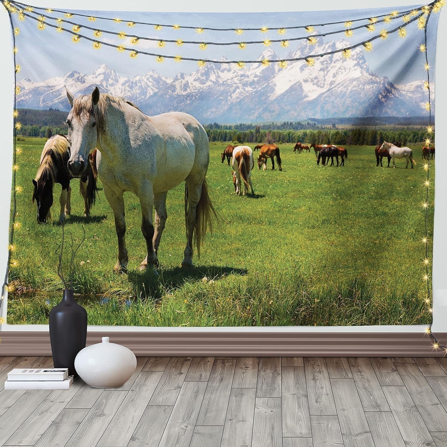 Tapisserie abakuhaus esprit d'aventure dessins de carte du monde animal Maison - Accessoires et Décorations Naty Shop Salutations blanc 230L X 140B Cm