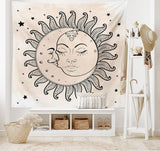 Tapisserie abakuhaus esprit d'aventure dessins de carte du monde animal Maison - Accessoires et Décorations Naty Shop gris anthracite beige 230L X 140B Cm