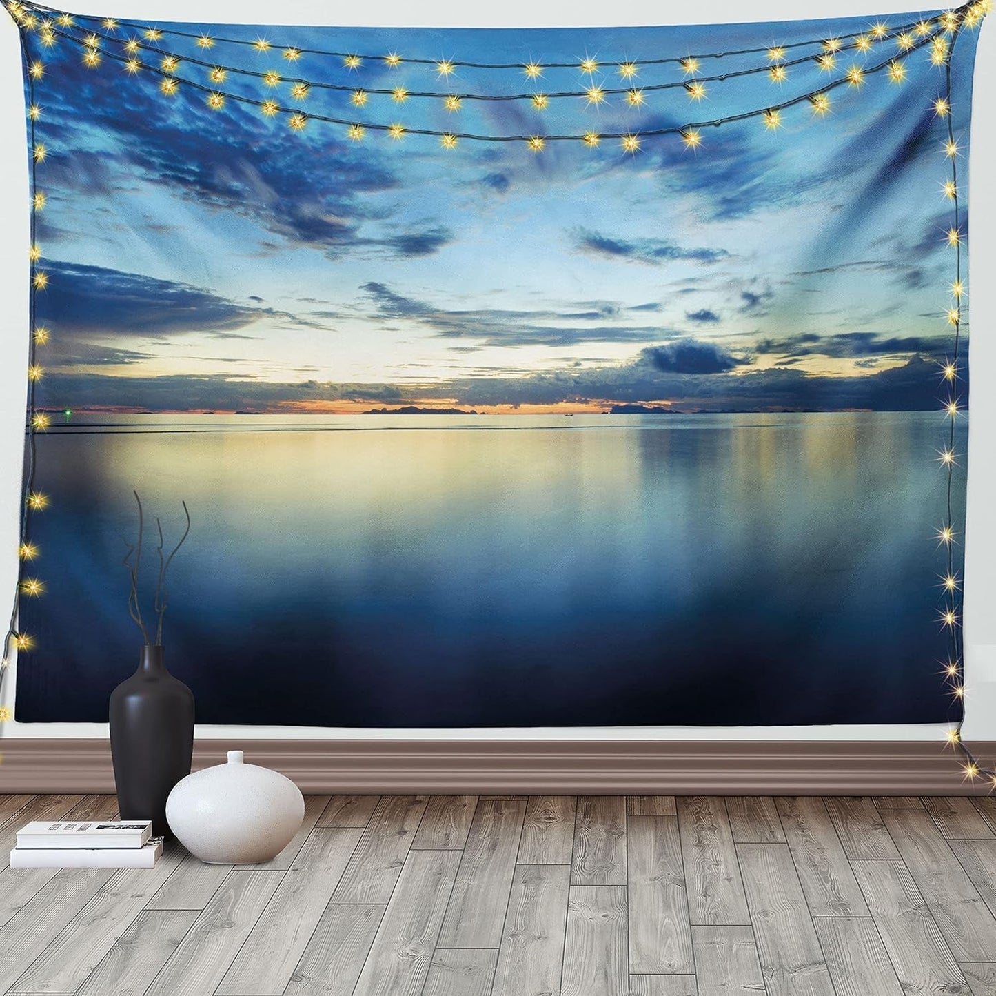 Tapisserie abakuhaus esprit d'aventure carte du monde dessins animaux Maison - Accessoires et Décorations Naty Shop Bleu 230L X 140B Cm