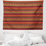 Tapisserie abakuhaus esprit d'aventure carte du monde dessins animaux Maison - Accessoires et Décoration Naty Shop Rouge foncé orange 150L X 110B Cm