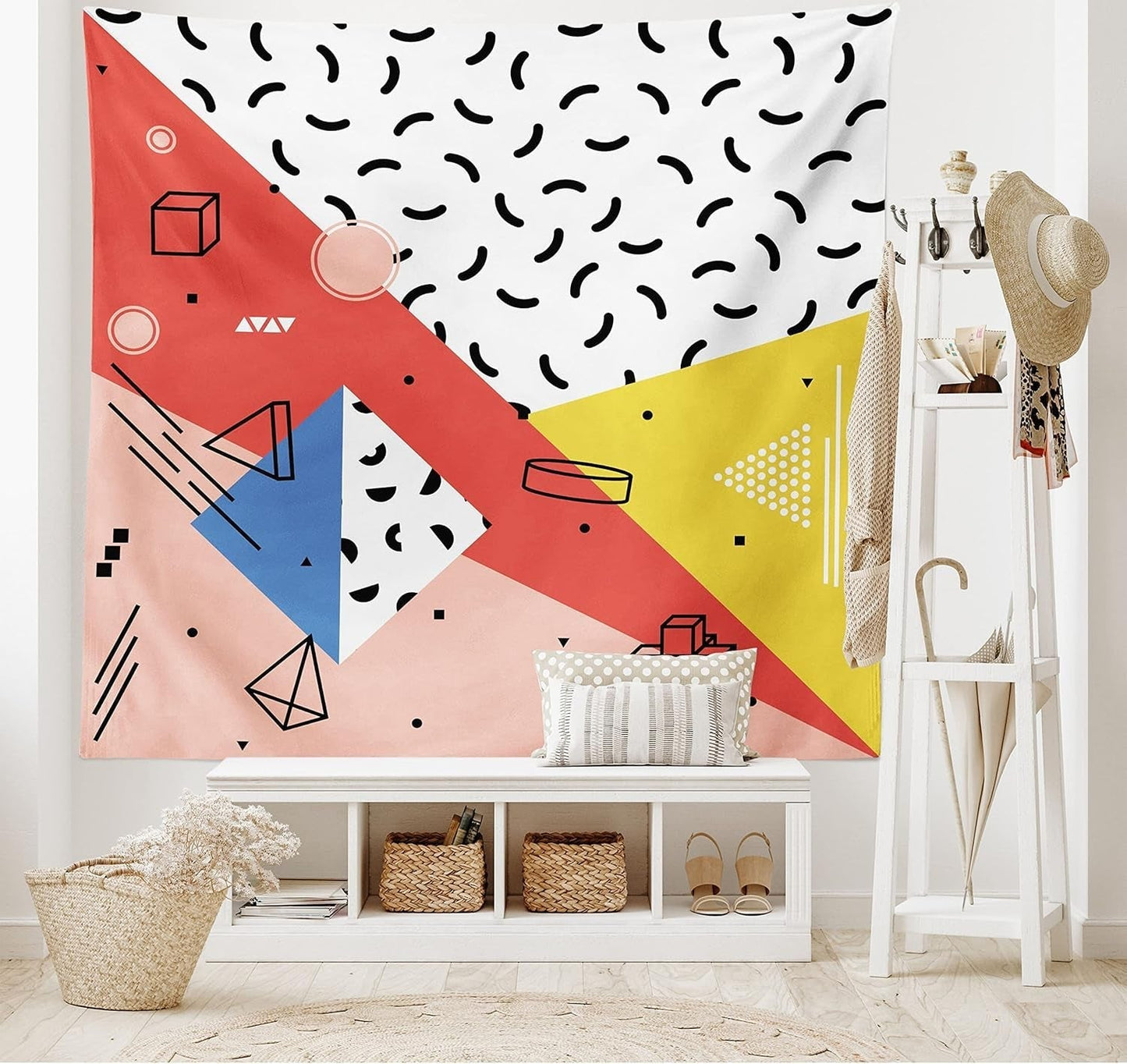 Tapisserie abakuhaus esprit d'aventure carte animale du monde du dessin animé - Naty Shop