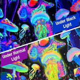 Tapisserie alishomtll lumière noire art mural abstrait Maison - Accessoires et Décorations Naty Shop