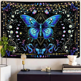 Tapisserie alishomtll papillon phase de lune floral marguerite noir Maison - Accessoires et Décorations Naty Shop