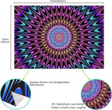 Tapisserie alishomtll mandala coloré black light art Accueil - Accessoires et Décorations Naty Shop