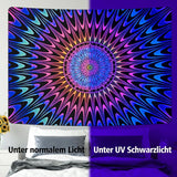 Tapisserie alishomtll mandala coloré black light art Accueil - Accessoires et Décorations Naty Shop