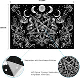 Tapisserie alishomtll witchy serpent esthétique gothique pentagramme mural Maison - Accessoires et Décorations Naty Shop