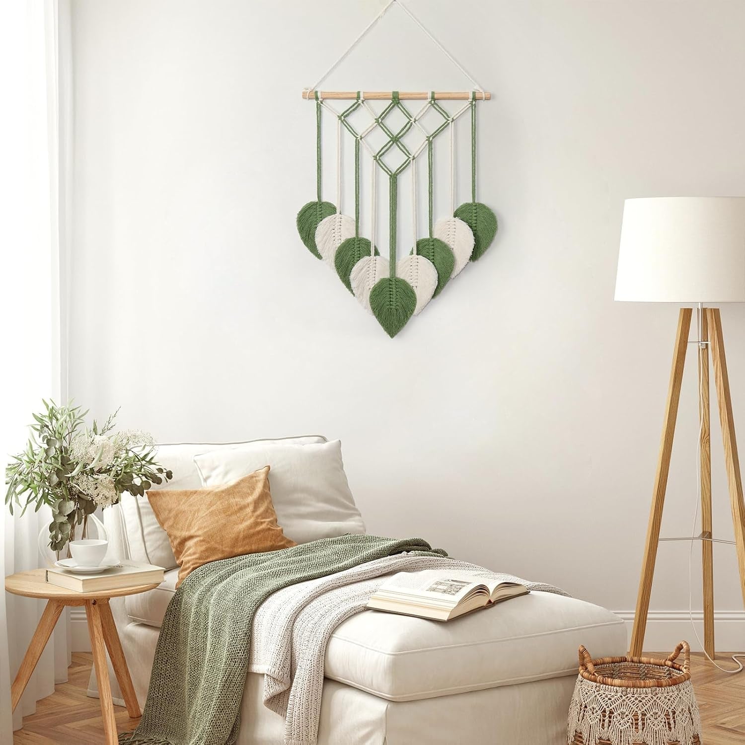 Tapisserie astnic tapisserie tissée feuilles vertes Accueil - Accessoires et Décorations Naty Shop