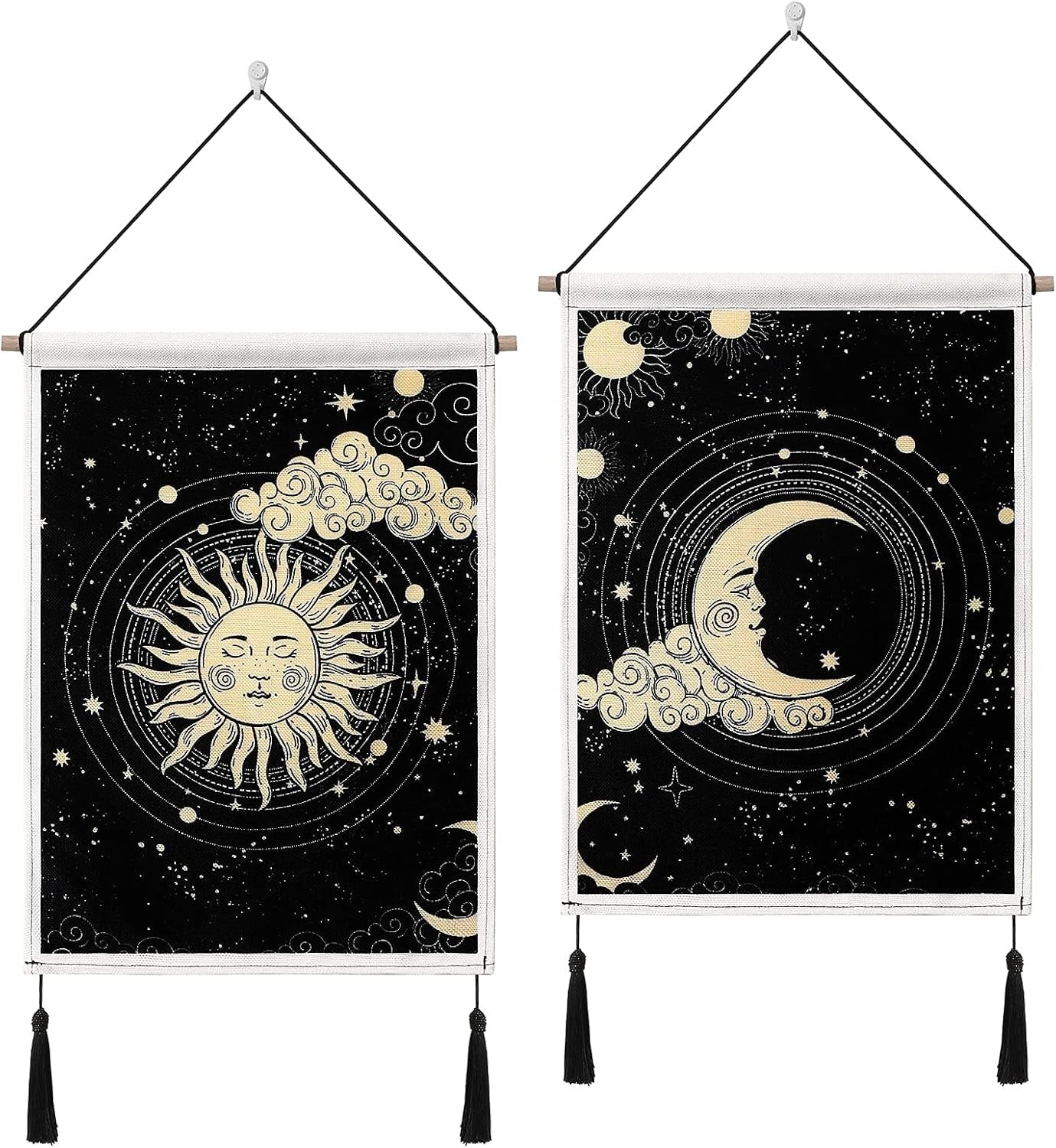 Tapisserie betylfoy pièces petites tapisseries paillettes soleil lune Accueil - Accessoires et Décorations Naty Shop Soleil